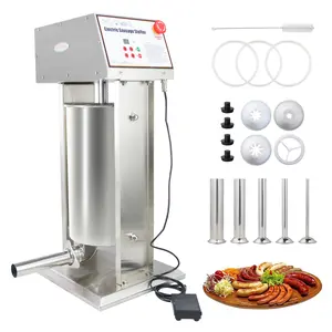 Hakka Commercial 22LB Stainless Steel Electric Sausage Stuffer and Vertical Sausage Maker