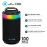 JLab Epic Party Portable 100W Bluetooth Speaker with 4 Drivers 16+ HR Playtime RGB Lighting IP56 Waterproof Lab Sync 3.5mm AUX USB-C Charging Audio Cable Handle Chargeable Stereo