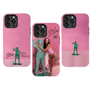 Hearts Sold Separately phone case, pink and green color scheme, suitable for iPhone 17-11 Pro Max/Plus and Samsung Galaxy S23-25.