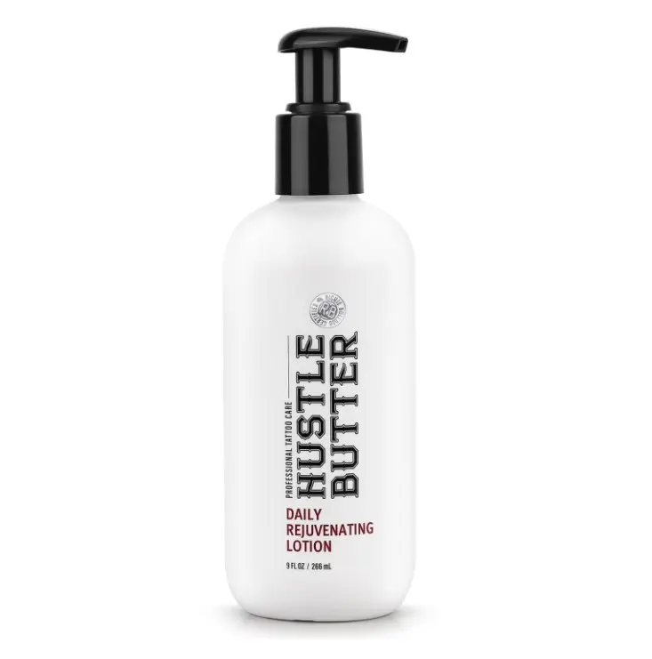 Hustle Butter Tattoo Aftercare - Daily Moisturizing Lotion - Naturally Derived Vegan Cruelty Free - Everyday All Over Use for Tattoos - 9 fl oz