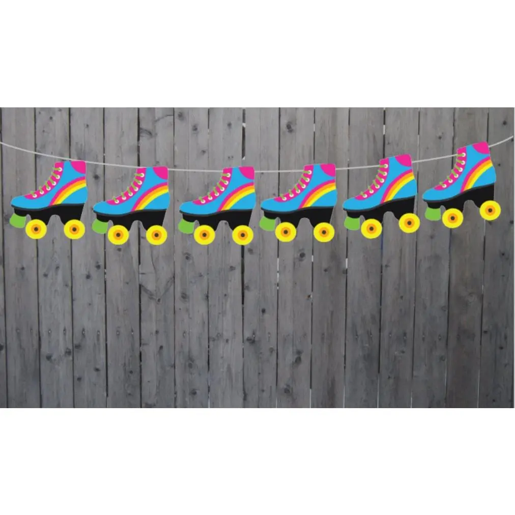Roller Skate Garland, Roller Skate Banner, Roller Skate Party Banner, Roller Skate Decorations, Roller Skate Party Sign