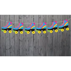 Roller Skate Garland, Roller Skate Banner, Roller Skate Party Banner, Roller Skate Decorations, Roller Skate Party Sign