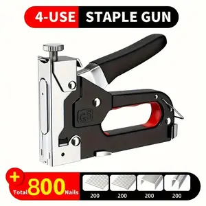 Upholstery Staple Gun Heavy Duty with 600pcs Staples, Hand Stapler for Wood, Crafts, Framing Nail, Carpet, Wall, Fence, Furniture, Construction, Canvas, Fabric, DIY & Professional Use