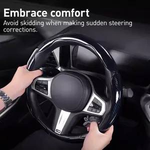 Non-Slip 15 Inch Car Steering Wheel Cover - Universal Fit for Most Vehicles, Breathable Fabric Prevents Stuffiness in Summer, Stylish Pattern Adds Decorative Touch to Car Interior, Practical Decorative Accessory #