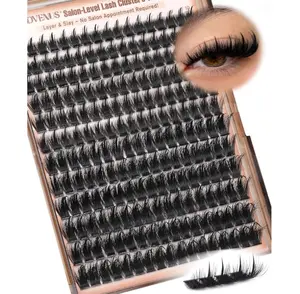 Goddvenus Manga Lash Clusters With Spikes Wispy Cluster Eyelash Extensions Fluffy Anime Eyelashes Clusters Reusable Faux Mink Fairy Individual Lash Extension (D Curve 12-18mm 204 pieces)