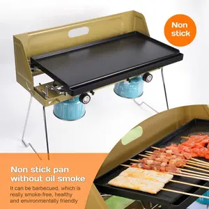 Backyard Buddy, Portable Foldable BBQ Grill - Compact foldable grill for outdoor picnics and backyard cooking, comes with a storage bag and complete accessories