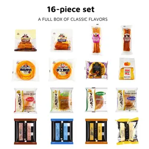 Ranli & D-PLUS 16-Piece Cake Assortment - Variety Flavors for Breakfast & Afternoon Tea