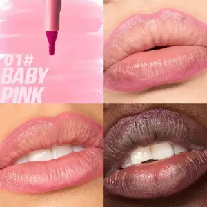 1pc Long-Lasting Waterproof Lip Liner Pencil, Lip Liner Makeup - Matte Finish, Non-Sticky Formula, Precise Tip for Lip Contouring - All-Day Wear, Smudge-Proof & Transfer-Resistant - Available in Vibrant Pink, Red, Brown, Nude, Peach, Burgundy