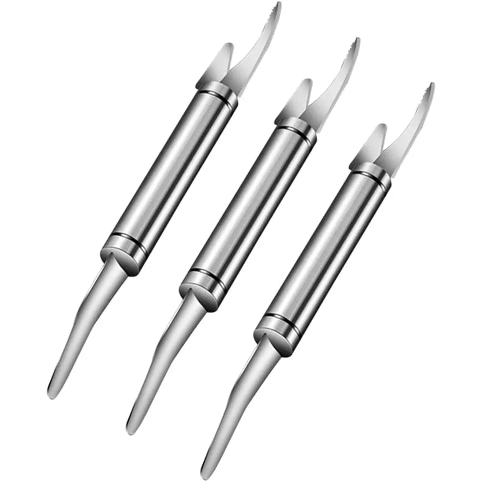 3 count Shrimp Deveiner Tool Stainless Steel Shrimp Deveining Tool Efficient Shrimp Peeler and Deveiner Tool Portable Shrimp Cleaner Shrimp  for Easy Shrimp Deveining Shrimp Cleaning Tool