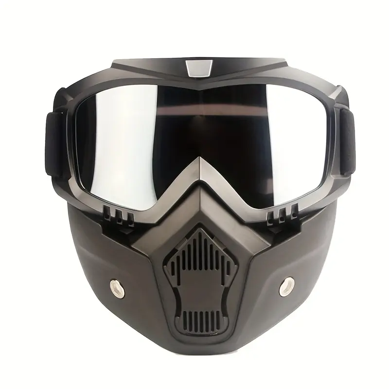 Eye-Friendly Fog Free Sporty Skimask Ski Goggles - Over-Glasses Winter Sports System, Anti-Fog HD Lens, Removable Ski Mask, Plush Sponge Pad, Lightweight Plastic Construction for Adults & Youth, Fat-Tire Biking Compatible, Eye-Friendly Ski Goggles, Fog Fr