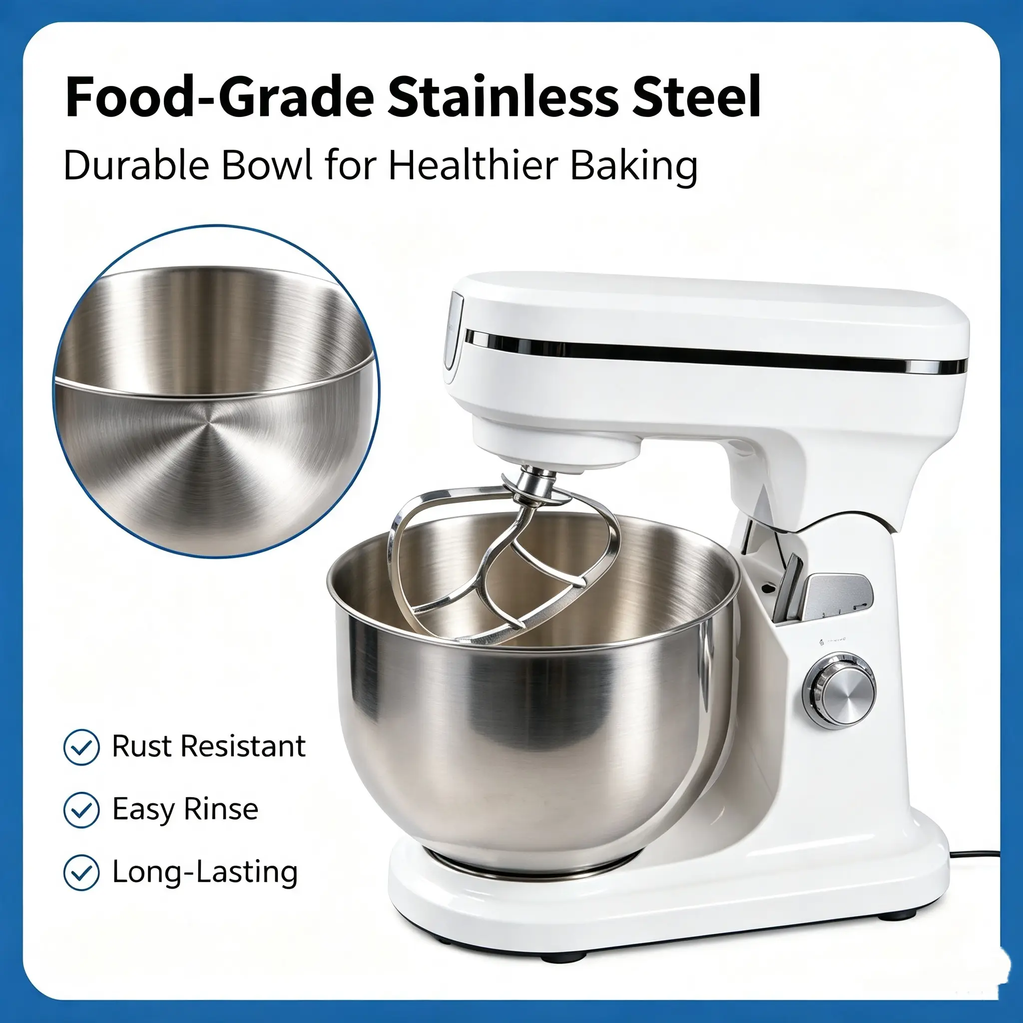 Stand Mixer, 6.5QT 10-Speed Tilt-Head 3-IN-1 Electric Food Mixer | Kitchen Mixer with Bowl, Dough Hook, Whisk and Beater, Household Mixer for Baking, Cake and Most Home Cooks, Dishwasher Safe