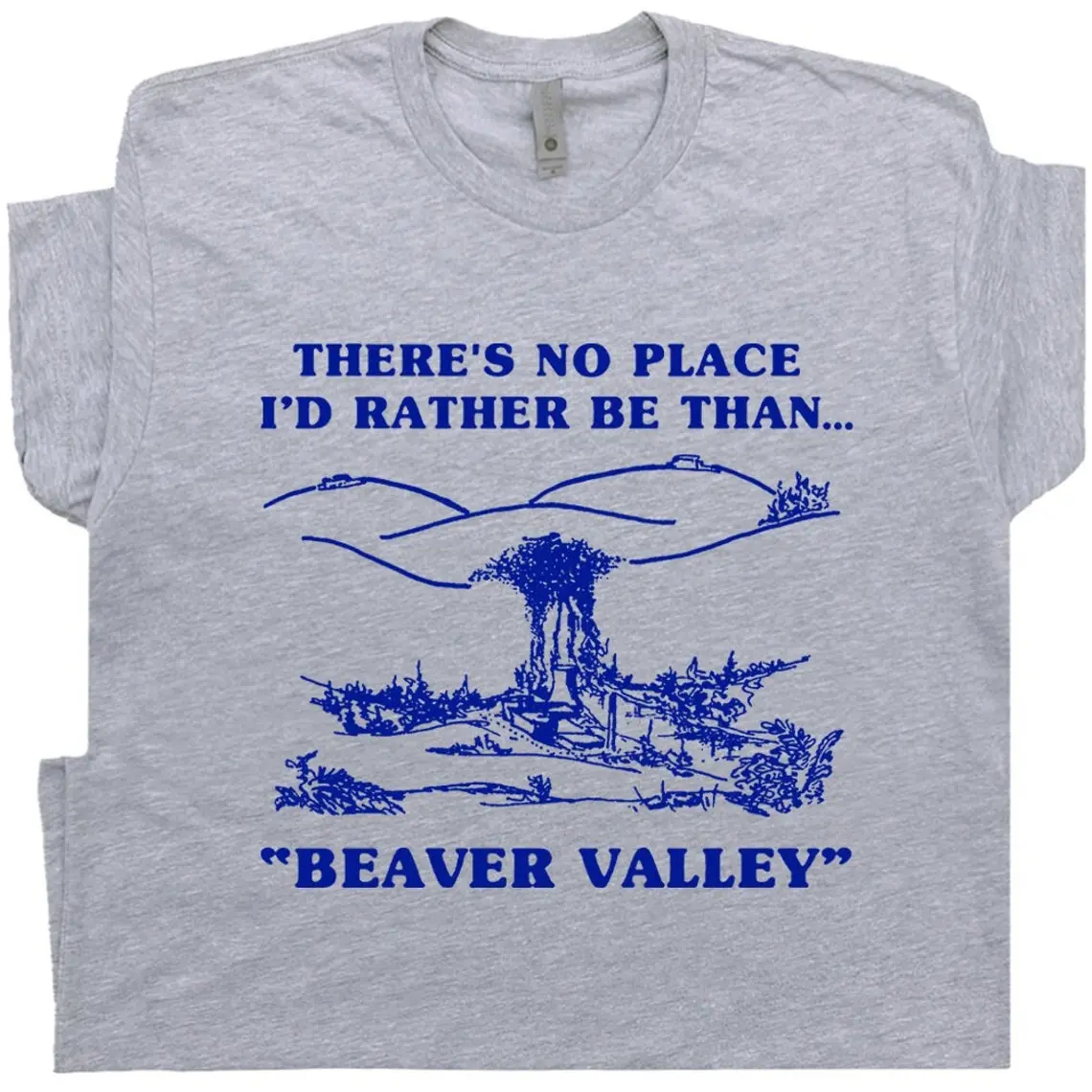 Beaver Valley Shirt Offensive T Shirts Funny Beaver Shirts Menswear Top Cotton Polyester Crewneck Streetwear 3/4 Length Medium Size