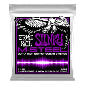 Ernie Ball Power Slinky M-Steel Electric Guitar Strings - 11-48 Gauge