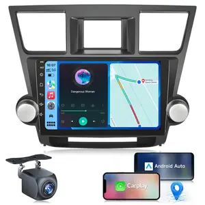 Android Radio for【Toyota Highlander 2009 2010 2011 2012 2013】with Wireless Carplay/Android Auto, 10 Inch Android 13 Screen Car Stereo Support GPS WIFI Car Audio