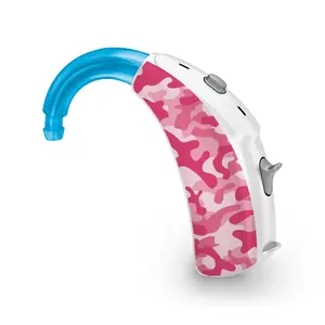Camouflage Pink Hearing Aid and CI Skins