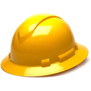 Pyramex  Full Brim Hard Hat 4 Point Ratchet Yellow