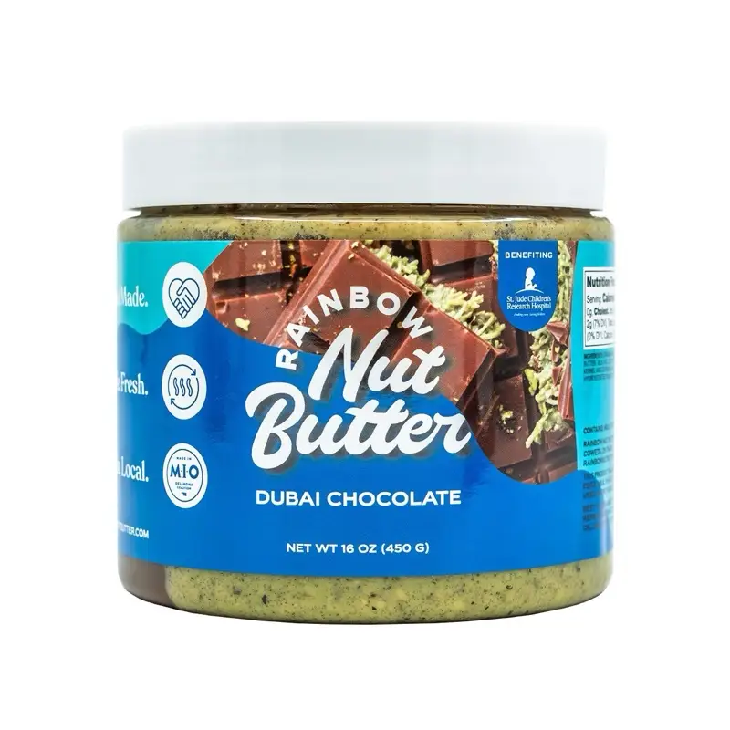 Dubai MILK Chocolate Bar in a jar. Pistachio Nut Butter Cream Chocolate KATAIFI, Deconstructed Dubai Chocolate Bar! NO PEANUT BUTTER