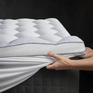 3 Inch Ultra-Fluffy Memory Foam Queen Mattress Topper for Back Pain, Soft Comfy Pillow Top with 4X Support, Breathable Mattress Pad with Air Mesh Sides, Fits 6-21'' Deep Pocket