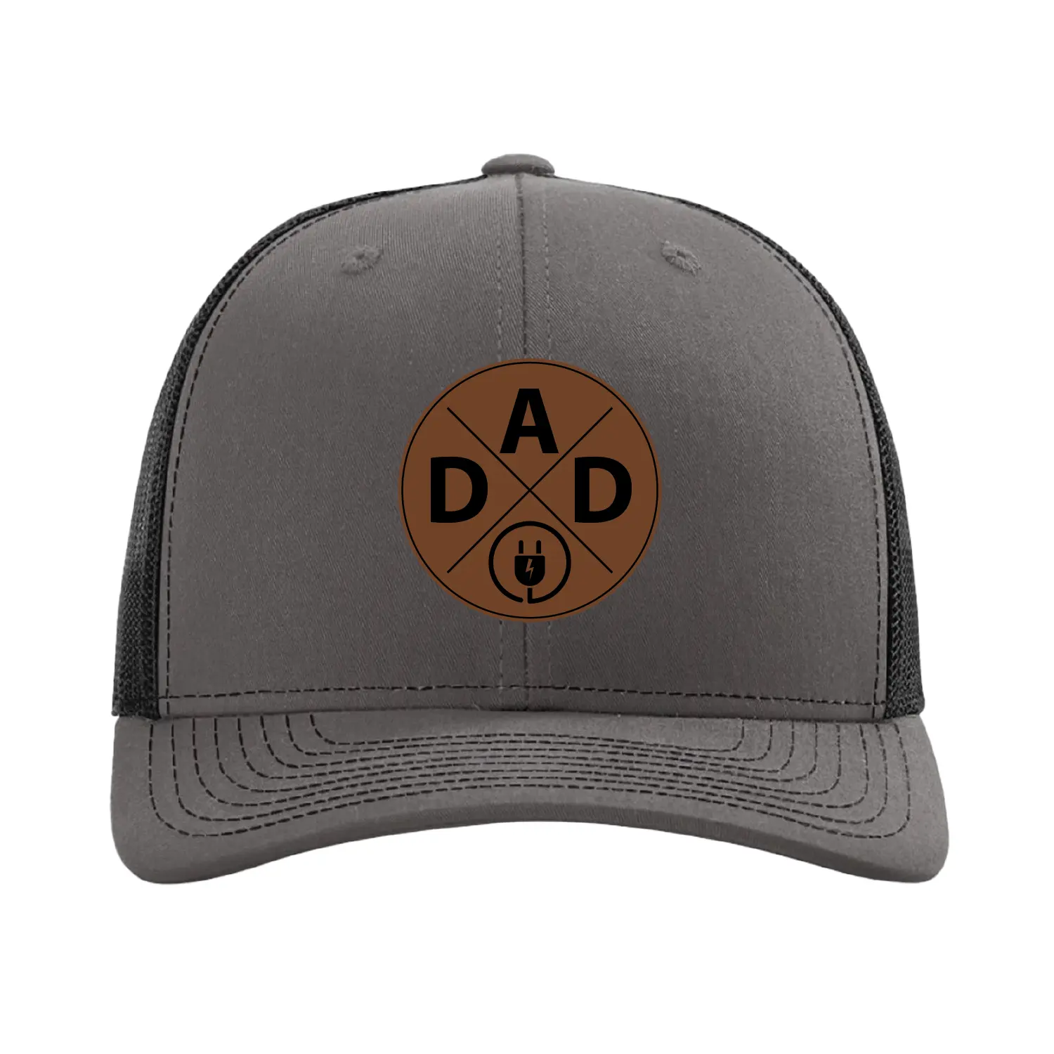 Electrician Dad Hat, Richardson 112 Trucker Hat, Leather Patch Cap, Adjustable Hat for Electricians, Gift for Electrical Workers