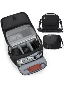 Professional Camera Backpack, Waterproof Anti-theft Camera Bag with Removable Divider & Rain Cover, Camera Backpack for DSLR Camera Canon Nikon Sony, Camera Zipper Bag