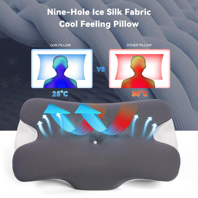 VIPfree Cervical Support Pillow - Adjustable Ergonomic Memory Foam with Breathable Removable Pillowcase & Free Gift - OEKO-TEX Certified Quality Sleep Solution VIPfree Cervical Support Pillow - Adjustable Ergonomic Memory Foam with Breathable Removable Pillowcase & Free Gift - OEKO-TEX Certified Quality Sleep Solution