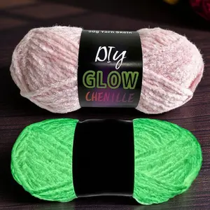 Glow in the Dark Yarn for Knitting & Crochet - DIY Self-Luminous Soft & Smooth Reflective Thread, Perfect for Scarves, Hats, Amigurumi - Medium Weight Absorbent Glow Yarn for Crafters