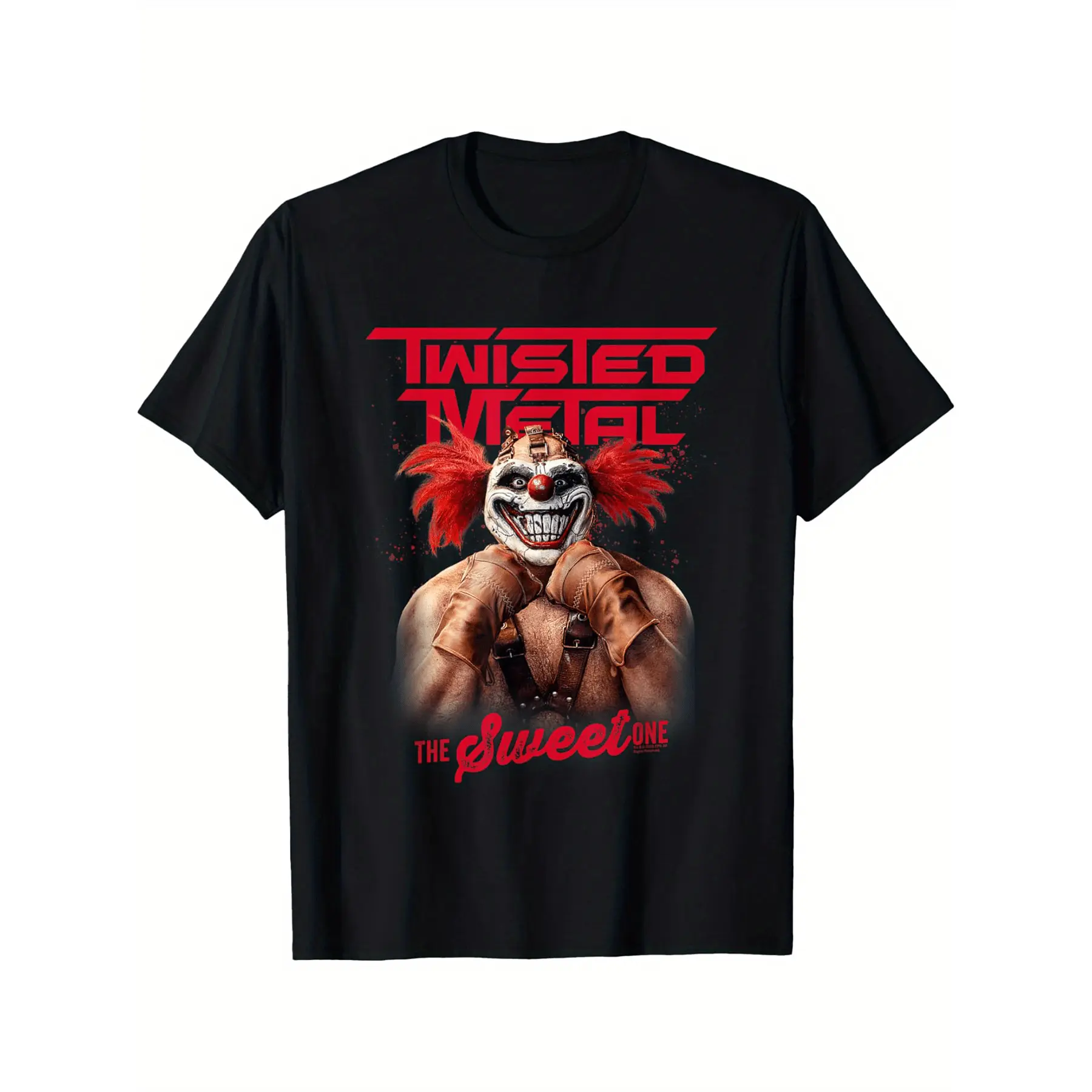 Twisted Metal TV Series Sweet Tooth The Sweet One T-Shirt Selected pure cotton interesting design DIY short sleeve t-shirt for men, soft and breathable, suitable for all seasons, comfortable, casual and sports, Halloween and Christmas gifts