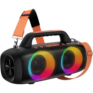 Roar 1 Portable  Speaker,60W  Sound with JIKE Bass,IPX6 ,24H Playtime, 5.4,RGB Party Lights, Stereo Pairing,Travel Outdoor for Camping and Beach