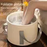 Portable Foldable Insulated Foot Bath, Collapsible Foot Bath, Wireless Aluminum Foil Thick 5-Layer Design, Multi-Functional Deep Basin, Fall Winter Relaxation