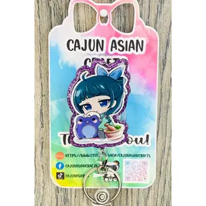 Apothecary Frog Anime Badge Reel/ID Clip/Holder-Retractable Clips-(Alligator, Belt, MRI Safe, Carabiner) & Non-Retractable Clips