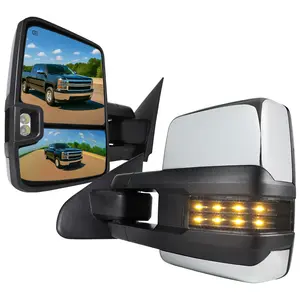 2014-2018 Silverado/ Sierra Power Adjustable, Folding, Heated, & Manual Extendable Towing Mirrors w/ Smoke Lens LED Turn Signal & Clearance Lights
