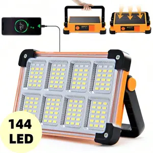 LED solar-powered outdoor camping light, work light, portable emergency camping light, 3600mAh battery, IP66 waterproof