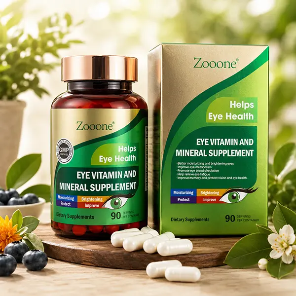 Lutein & Zeaxanthin Eye Vitamins, Vision Support Supplement with Vitamins C & E, Zinc & Copper, Eye Health Formula for Adults & Seniors, 90 Capsules