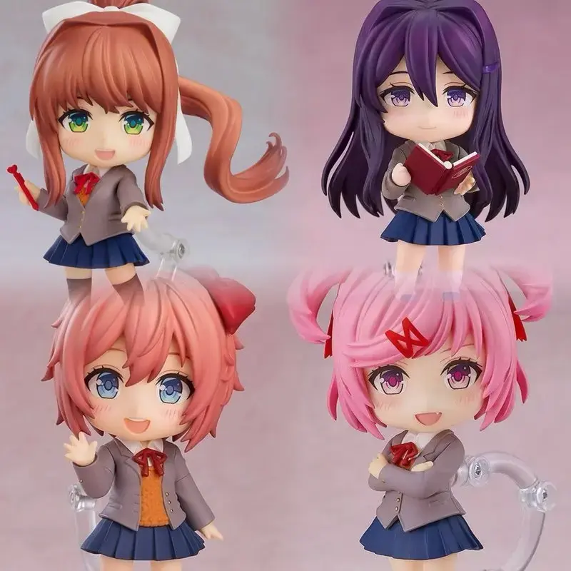 Q Version 2283# Yuri 1817# Monika  2250# Sayori Doki Doki Literature Club Cute Posable Anime Action Figure Decoration Model Toys