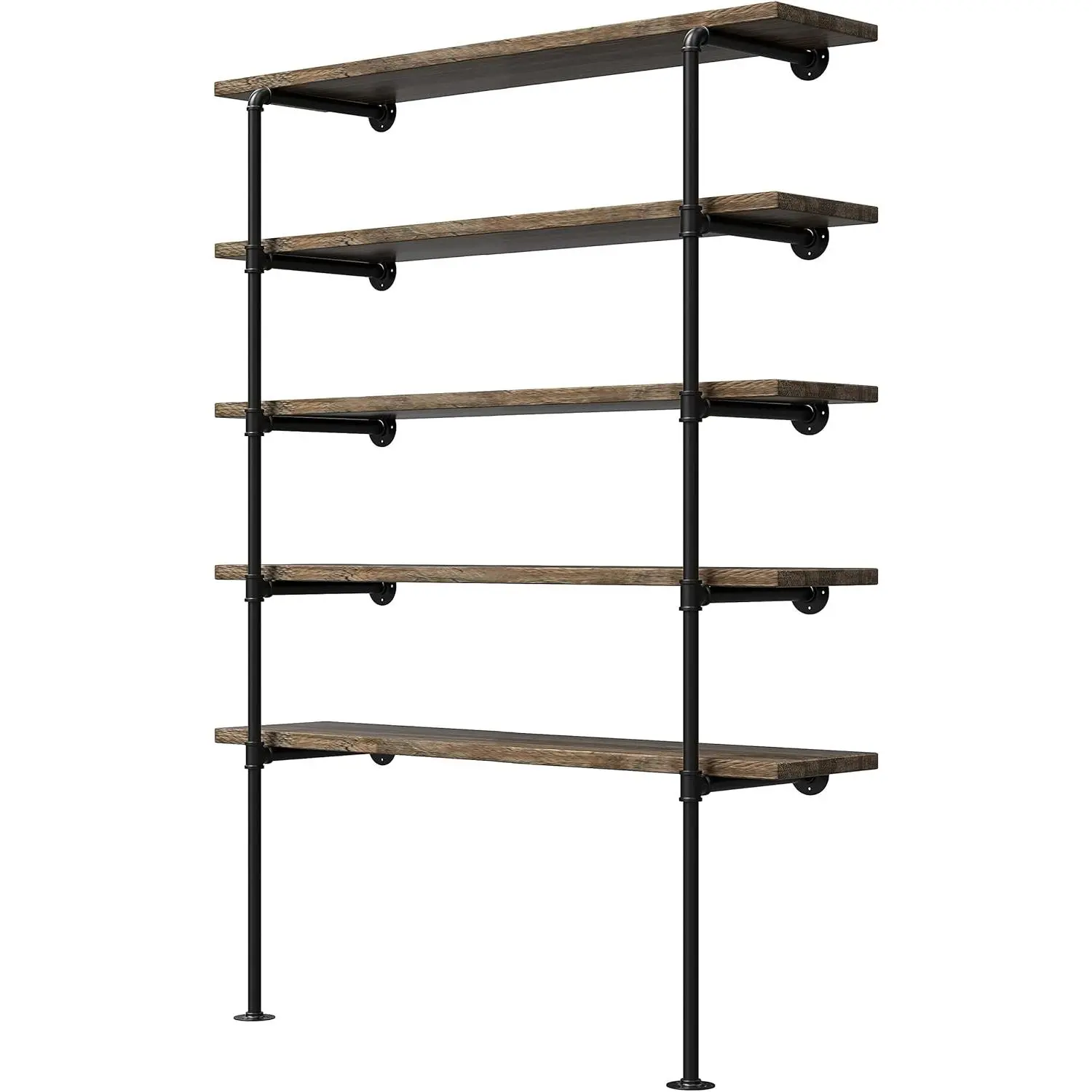 (14" Deep,2Pcs Industrial Retro Wall Mount Iron Pipe Shelf,DIY Open Bookshelf,Hung Bracket,Home Improvement Kitchen Shelves,Tool Utility Shelves, fice Shelves,Bookshelves