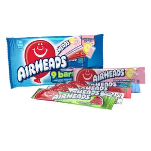 Airheads Chewy Candy Variety Pack, 9 Assorted Fruit Flavored Regular Size Bars, Nut Free, 4.95 oz
