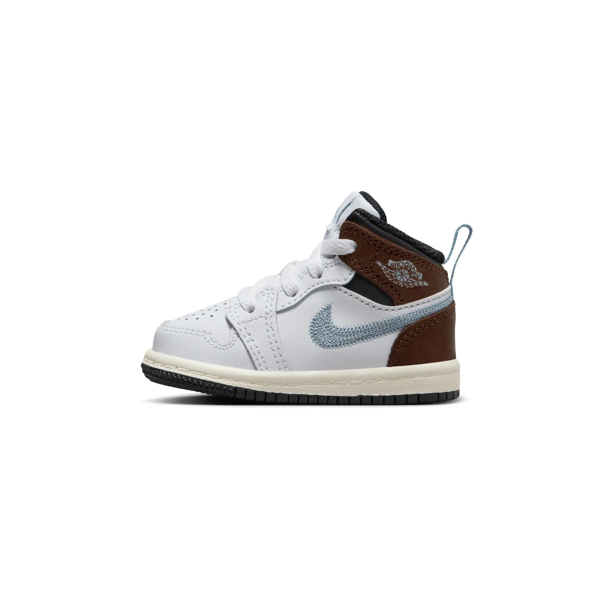 Toddler's Jordan 1 Mid SE White/Blue Grey-Black Sail (FQ8221 142)
