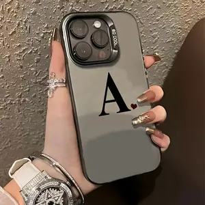 Letter Stylish Heart Pattern Case for iPhone 16 15 14 Pro Max 13 12 11 XR XS Plus Shockproof Non Slip Military-Grade Protection slim Cover