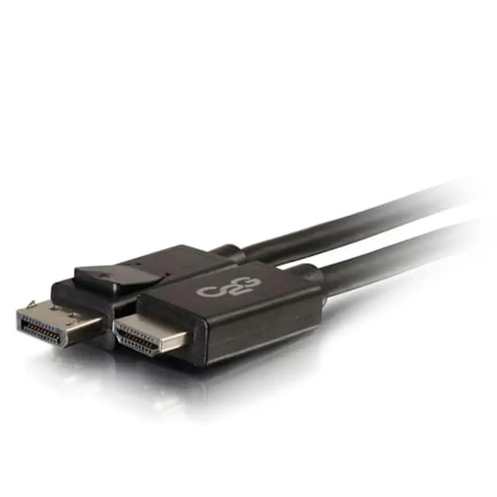 C2G Digital DisplayPort Male to HDMI Male Adapter Cable - 10ft (3m), Black, for Projector Accessories