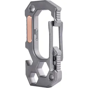 KU01 Keychain Carabiner Multitool, Carabiner Key Holder, Screw Wrenches, Screw Bit Holder, Bottle Opener, Multifunctional tool for Men