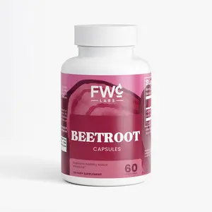 FWCLABS Organic Beetroot Powder Capsules - Premium 1300mg Superfood Botanical Supplement | Rich in Natural Plant-Based Nutrients - Non-GMO & Vegetable Capsules - 60 Count