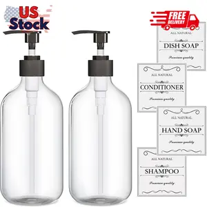 2PCS Clear Dish Soap Dispenser for Kitchen