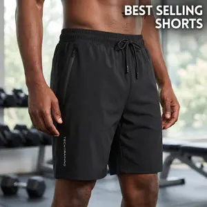 5-Pack Men's Quick Dry Tech Training Shorts |   Big & Tall Summer Casual with Zipper Pockets