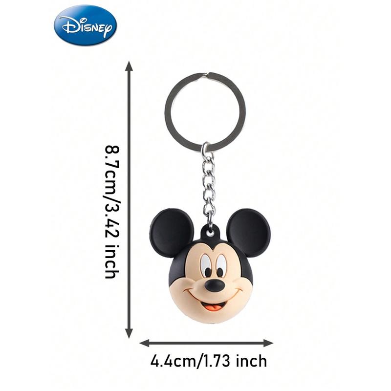 Disney Mickey PVC Keychain 1PC Official License Cute Animal Bag Clip Charms Anime Figure Collector Keyring Backpack Decor Durable PVC Soft Rubber Gift