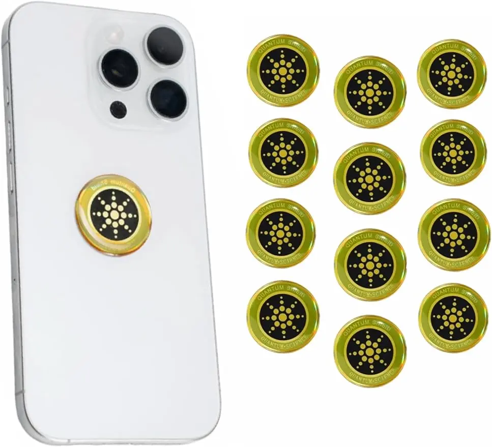 EMF Stickers Blocker Chip Neutralize Shield Protection for Cell Phones cased and Electronic Devices WiFi 5G Tablets Laptops Computers TV Monitors(12/24 Pcs Glod)