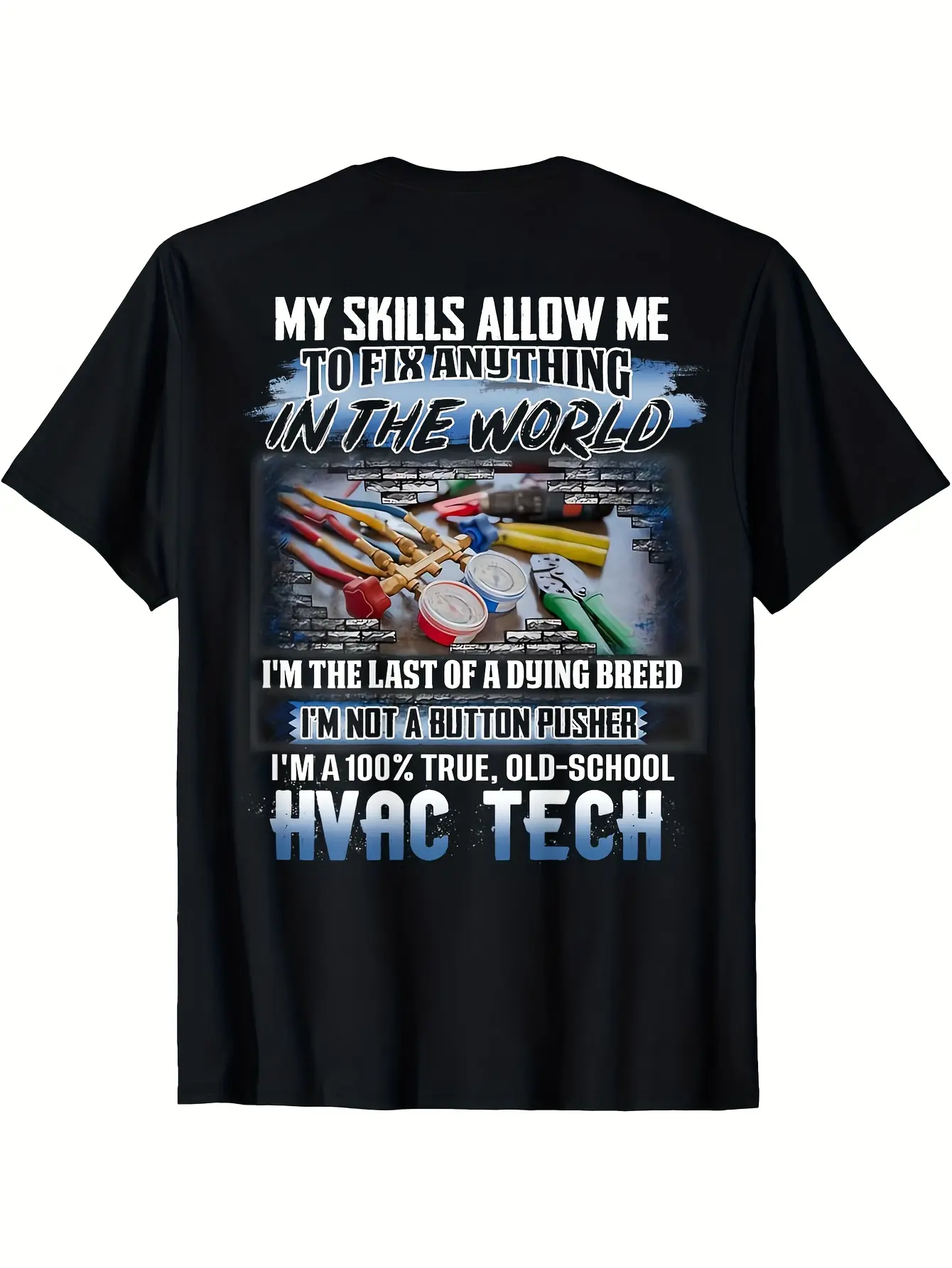 HVAC Tech Graphic T-Shirt - Funny HVAC Technician Saying & Heating/Cooling Systems Design - Heavy-Duty  Cotton Crew Neck Tee for HVAC Professionals Mechanics Tradesmen - All-Season Casual Workwear & Everyday Shirt - Machine Washable Gift for HVAC Tech