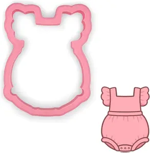 The Sassy Sprinkle Baby Romper Cookie Cutter 3.5 Inch for Baby Shower Gender Reveal Baptism First Birthday Exclusive Design