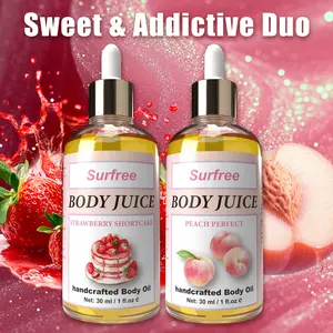 Hydrating Body Oil for Dry Skin – Strawberry Peach Scent, Instantly Soft, Non‑Sticky & Long‑Lasting Moisture, Holiday & Christmas Gifts