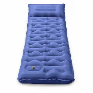 4" Thick Inflatable Sleeping Mat with Pillow & Built-in Foot Pump, Ultralight Compact Camping Sleeping Pad and Camping Mat for Backpacking, Hiking, Car Traveling, Camp Tent