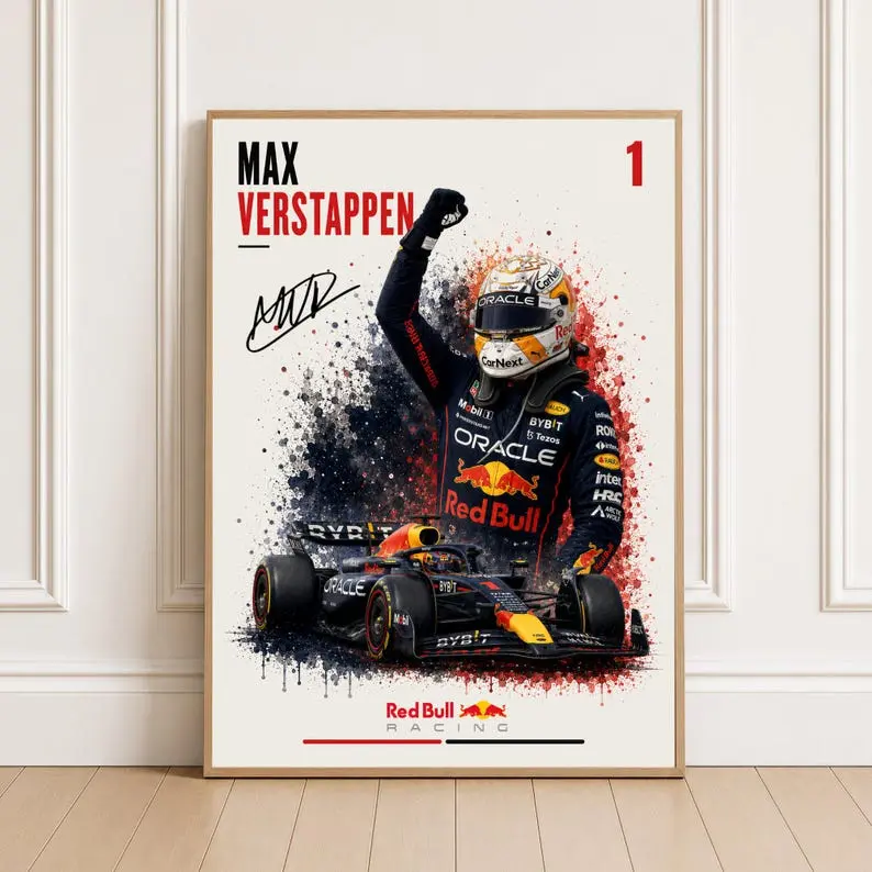 Max Verstappen F1 Poster, Formula 1 Wall Art, Formula 1 Print, Racing Poster, Motorsport Poster, Car Poster